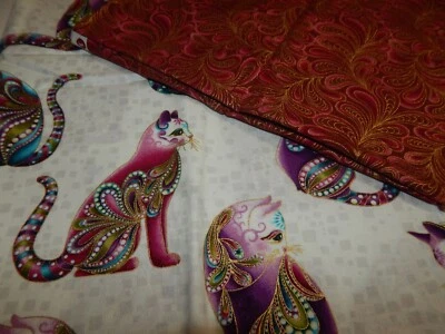 Juego de tela de edredón Cat-I-Tude de Benartex -paneles y yardas Foto 1 de 4