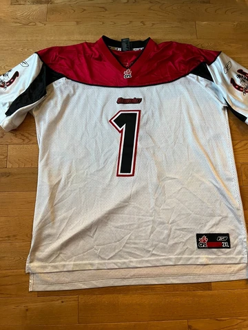 WHITE Reebok stitched Calgary Stampeders Football Jersey CFL #1 Henry Burris XXL Cover