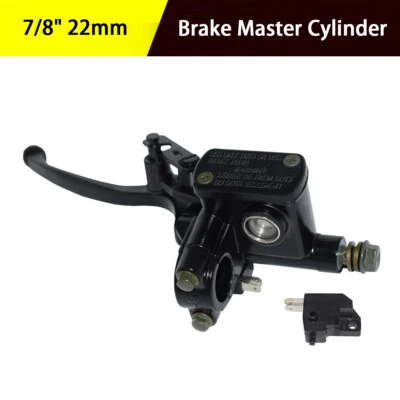 7/8" Right Motorcycle Hydraulic Brake Pump Master Cylinder Brake Light Switch - Image 1 of 4