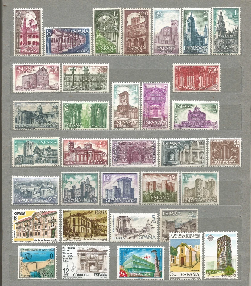 Spain Architecture good mint selection number two from different sets MNH/MLH - Image 1 of 1