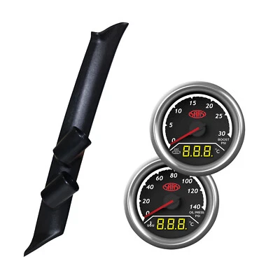 Pillar Pod w/ 2in1 Boost Ext Temp Oil Water Gauges Suits Nissan Navara D22 1997- - Image 1 of 4