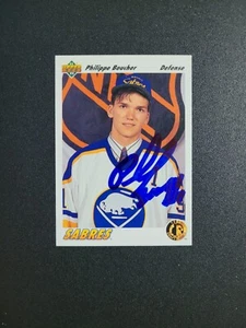 1991-92 Upper Deck Philippe Boucher Sabres Auto Autographed Signed Card - Picture 1 of 2
