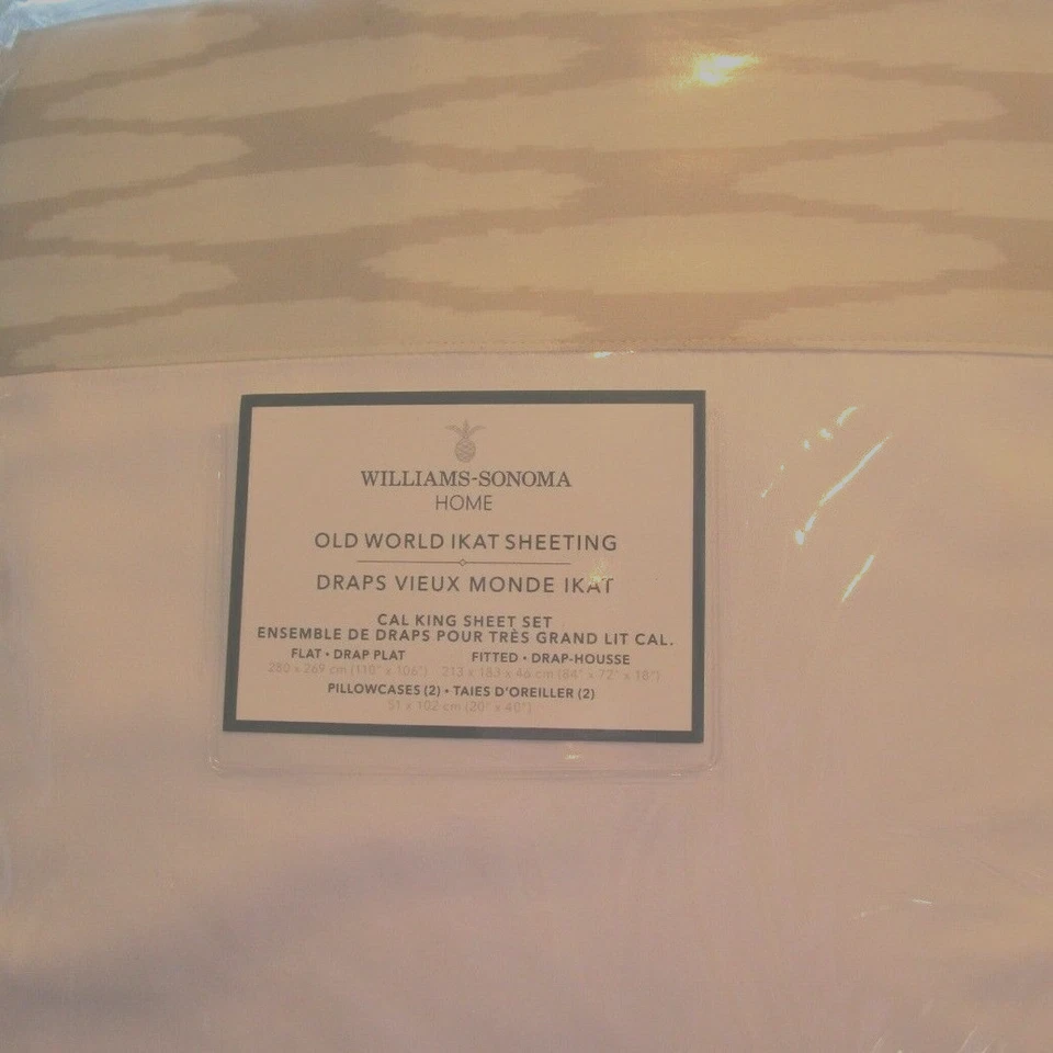 Williams Sonoma Viejo Mundo Ikat Juego de Sábanas Cal California King Nuevo con Etiqueta Foto 1 de 1