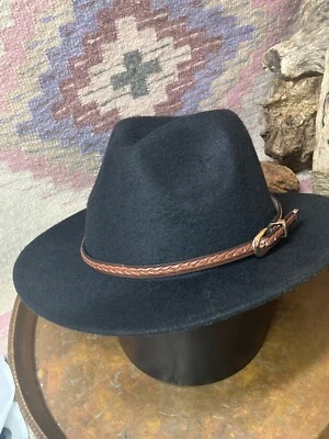 Sombrero de Vaquero Western Rodeo Banda Banda para Hombres Mujeres Marrón Negro Primavera Verano Nuevo Foto 1 de 4
