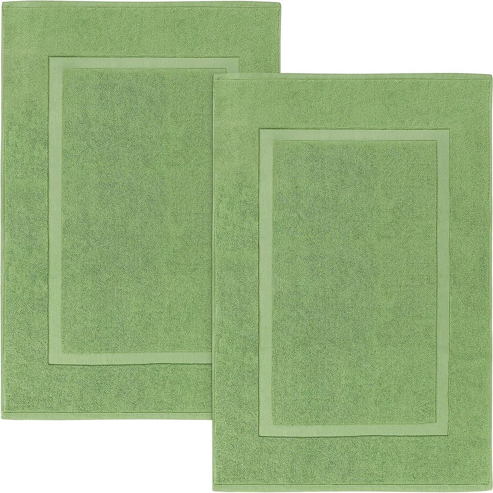 Paquete de 2 alfombras de baño lavables de 21x34" con bandas de algodón 985 GSM toallas de ducha utopía Foto 1 de 4