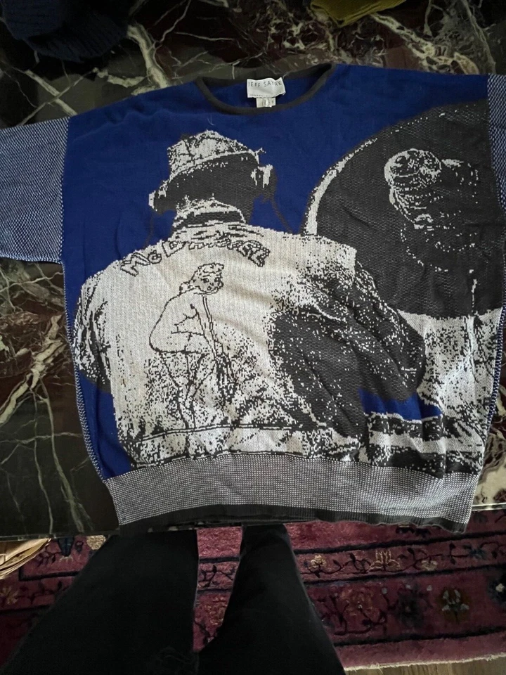 Exceedingly Rare Jeff Sayre Men's McDaniel, WW2 "Georgia Peach"  Sweater in XXL  - Image 1 of 4