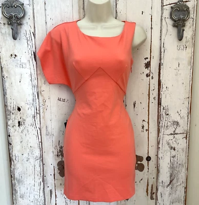 Vestido único tejido ajustado sin mangas coral melocotón talla XS bebe para mujer Foto 1 de 4