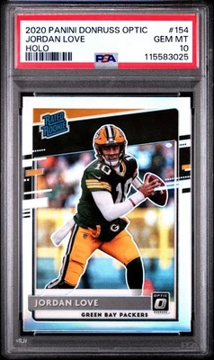 Panini Donruss Optic Rated Rookie Jordan Love Holo 2020 ¡PSA 10! Packers QB! Foto 1 de 2