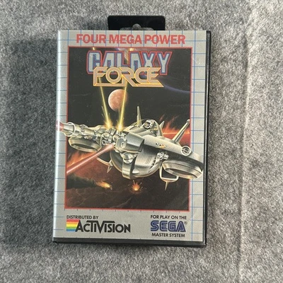 Vintage Galaxy Force Sega Master System Video Game CIB Activision Tested Complet - Image 1 of 4