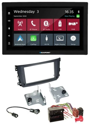 Blaupunkt 2DIN MP3 USB Bluetooth DAB Autoradio für Smart ForTwo 2010-14 Quadlock - Bild 1 von 4