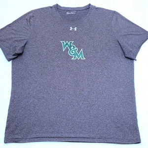 TEAM ISSUED Under Armour HeatGear William & Mary Tribe gray shirt Men's XXL 2XL - Picture 1 of 7