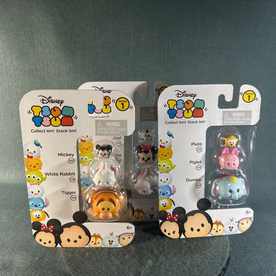 Disney Tsum Tsum Series 1 Jakks Pacific Vinyl Figure Lot Pluto Piglet Dumbo Olaf - Image 1 of 4