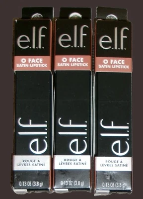 e.l.f. O FACE Satin Lipstick Rich Pigment NO DOUBT (81794) Lot of 3 NEW - Image 1 of 3