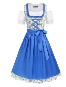 Vestido Oktoberfest Dirndl M Escarlata Oscuridad Festival Cerveza Baviera Trachen Germa - Imagen 1 de 9