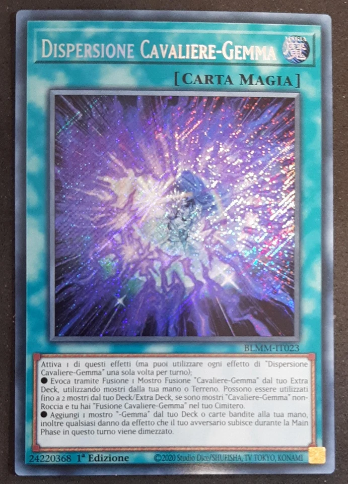 DISPERSIONE CAVALIERE-GEMMA Rara Segreta in Italiano BLMM-IT023 YUGIOH - Immagine 1 di 1