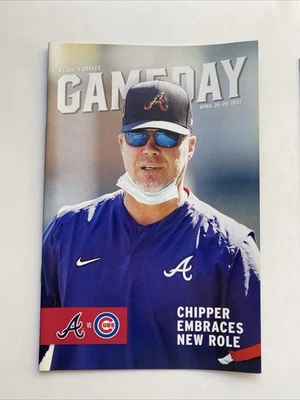 CHIPPER JONES Atlanta Braves Baseball 2021 Gameday Program SGA World Series HOF - Image 1 of 2