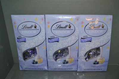 (3) Lindt Blueberries & Cream White Chocolate Truffles, 5.1 oz Each, BB 01/2026 - Image 1 of 2