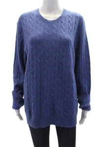 Christopher Fischer Womens Round Neck Long Sleeve Knit Sweater Blue Size L - Picture 1 of 5