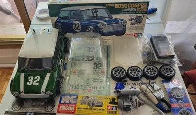 Tamiya TG10 Mk.1 Mini Cooper Racing 1/10 + großes Konvolut Alu Optionen - Bild 1 von 4