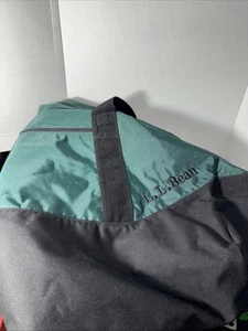 Vintage LL Bean Duffel Bag Green Large 30”X 14” - No Shoulder Strap - Picture 1 of 6