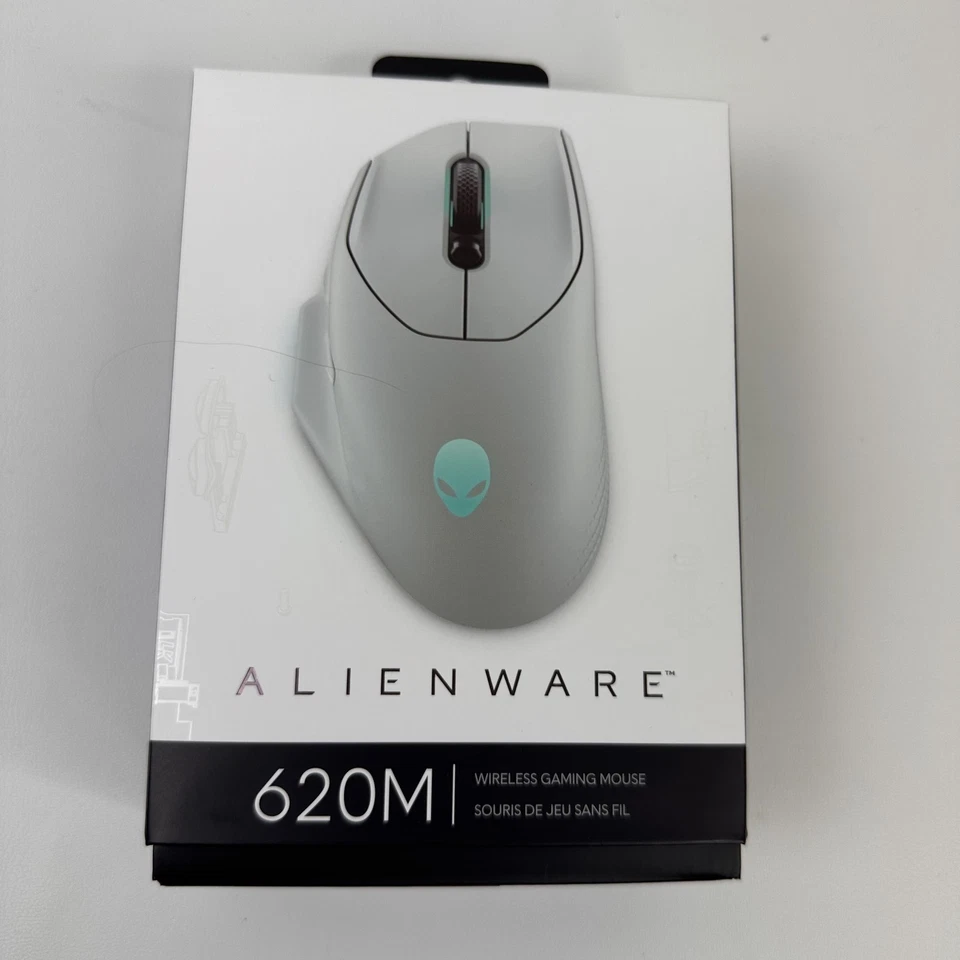 Alienware 620M Wireless Gaming Mouse AW620M Light Color 26000 DPI Optical Sensor - Image 1 of 4