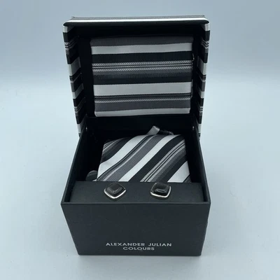 New Alexander Julian Colours - Hanky, Tie & Cufflink Set - Image 1 of 2