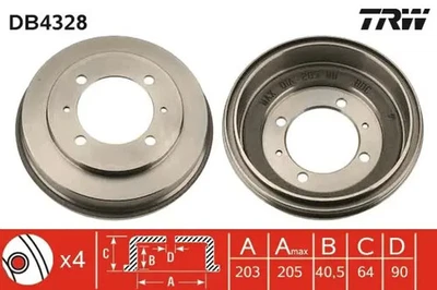 Tambor de freno DB4328 TRW para MITSUBISHI CARISMA CARISMA Sedán - Imagen 1 de 4