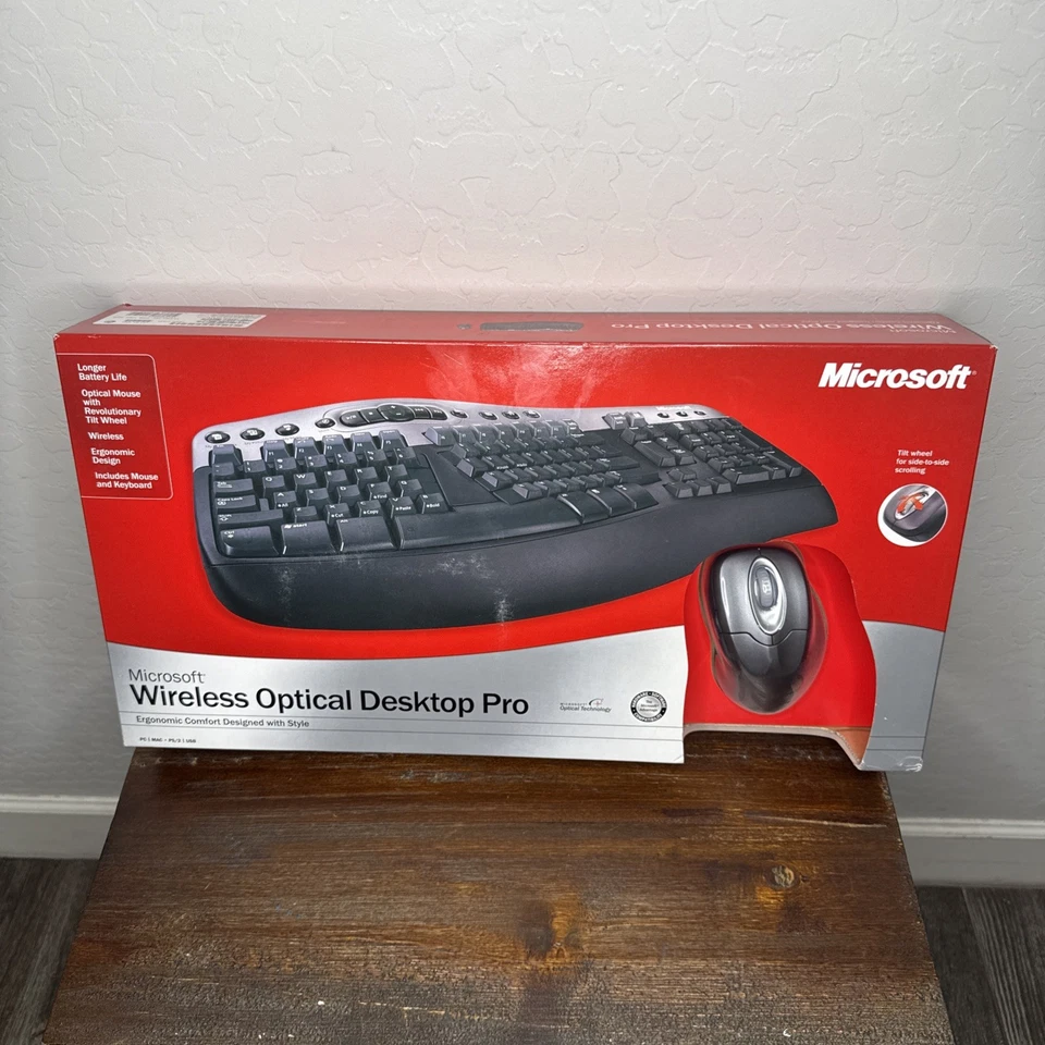 Microsoft Optical Desktop Pro 20 K4800019 Wireless Keyboard - Image 1 of 4