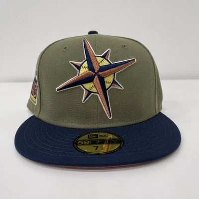 Seattle Mariners New Era 40th Anniversary Patch MLB Fitted Cap Hat Size 7 1/4 - Image 1 of 4