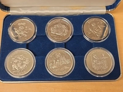 2001 Isle of Man Harry Potter 6-Coin Crown Set NO COA - Image 1 of 4