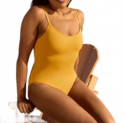 Traje de baño Mindy x Andie Amalfi de una pieza amarillo para mujer talla pequeña nuevo con etiquetas Foto 1 de 4