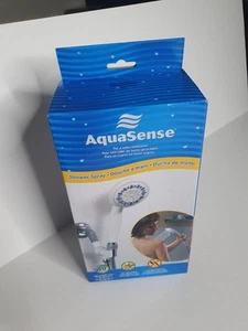 AquaSense Shower Spray Hand Held 3 Setting White Ultra-Long Stainless Hose New - Picture 1 of 7