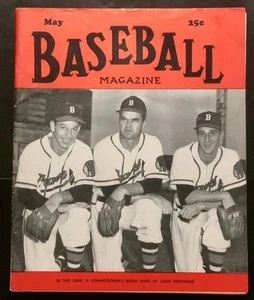 May 1951 Baseball Magazine - Warren Spahn Cover, HOFer Coverage - Picture 1 of 9