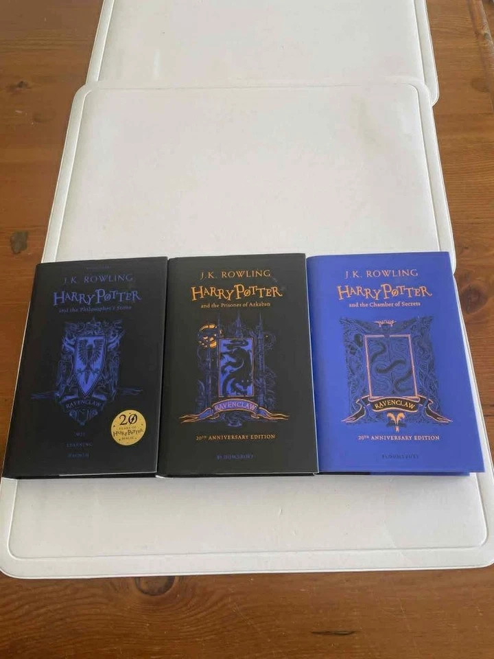 HARRY POTTER RAVENCLAW SPECIAL 20TH ANNIVERSARY 3 HARDCOVER BOOKS LIKE NEW COND - Image 1 of 4