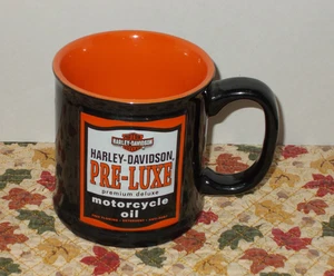 HARLEY-DAVIDSON H-D PRE-LUXE MOTORCYCLE OIL 3-D CERAMIC COFFEE CUP MUG - Picture 1 of 7