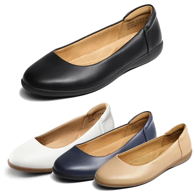 Женщин удобный балерина платье плоскостях круглый носок поскользнуться на повседневные туфли на плоской подошве - Изображение 1 из 2
