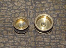 2 Brass Slot Car Wheels Hubs 1/24 Part Threaded