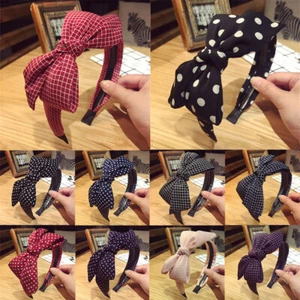 Women's Retro Big Bow Knotted Hairband Headband Hair Band Hoop Accessories ⇗ - Picture 1 of 25