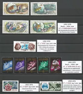 URSS 1976 - SPACE / ESPACE / КОСМОС / ESPACIO - Lote de sellos MNH ** - Imagen 1 de 1