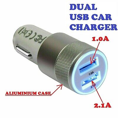 Car Charger Double USB Twin Port 12v Cigarete Socket For Iphone Samsung • 5.61€