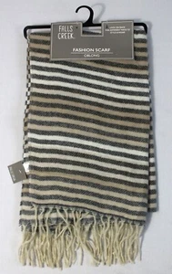 Falls Creek Womens Fashion Scarf Oblong Tan/Cream - Picture 1 of 3