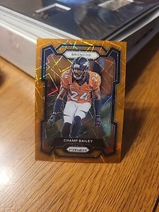 Champ Bailey Orange Laser Prizm Football 23-24 - Picture 1 of 1