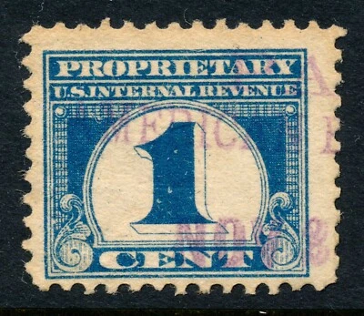 US Revenue Stamp RB65, American Pharmaceutical? precancel - Image 1 of 3
