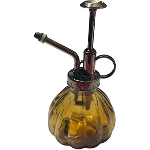 Vintage Glass Water Plant Atomizer Mister 7” Amber Sprayer Botany - Picture 1 of 22