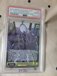 Signed Silver Crow Weiss Schwarz Dengeki Bunko card Gaw/WS02-011SP SP Psa 10 - Picture 1 of 2