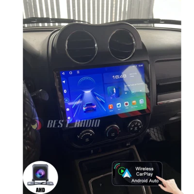 5G 4+64GB Android13 Car Stereo for Jeep Compass 2010-2016 Wireless Apple CarPlay Foto 1 de 4