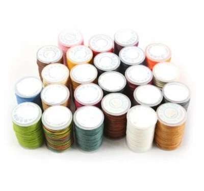New 150D Flat Waxed Thread Leather Hand Sewing Stiching Cord DIY - Image 1 of 2