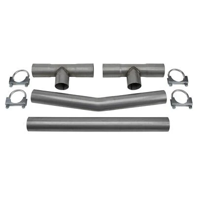 Speedway Motors Universal Doble Escape H-Pipe Kit de Tubo de Equilibrio, 2-1/2 Pulgadas Foto 1 de 4