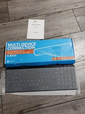 iClever BK10 Bluetooth Keyboard for iOS Android..( missing USB C charging cable) - Image 1 of 4