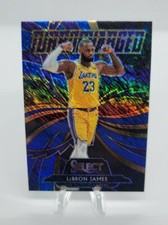 Lebron James 2020-21 Panini Select Turbocharged Insert Blue Shimmer Prizm Lakers